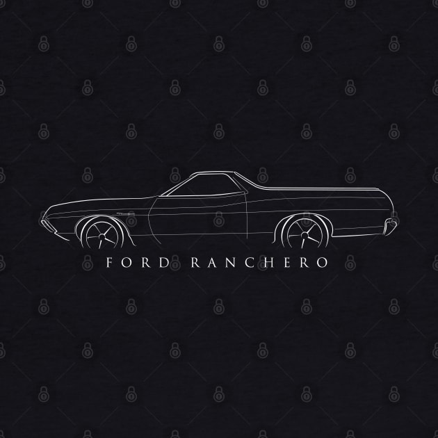 1972 Ford Ranchero - profile stencil, white by mal_photography